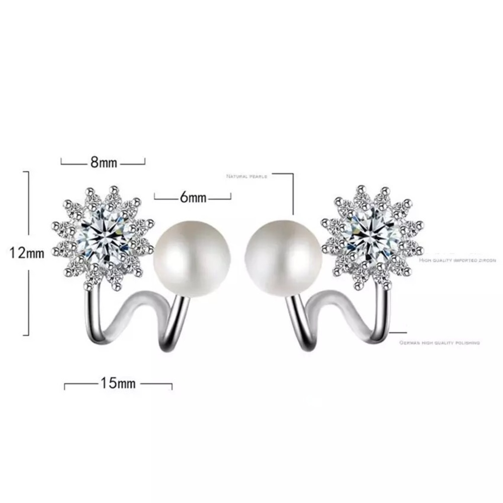 <CLEARANCE>S925 Sterling Sliver with Pearl Earrings for women - Picture 9 of 10